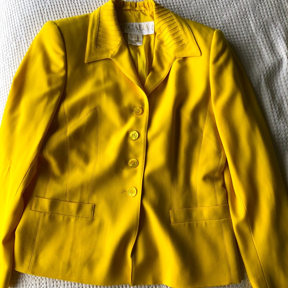 Vintage ESCADA Margaretha Ley Yellow blazer/jacket